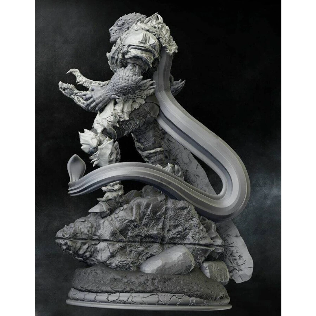 100mm 3D Print Model Kit Warrior Lizard Man Unpainted - Model-Fan-Store