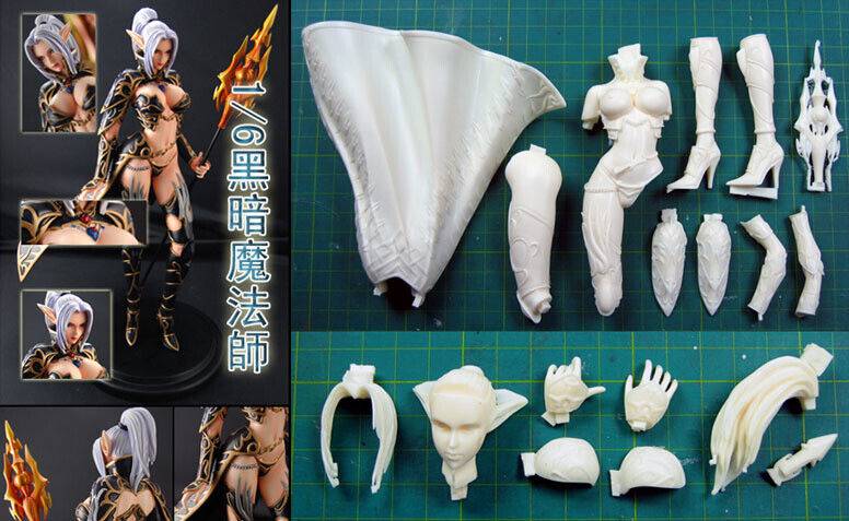 220mm Resin Model Kit Beautiful Girl Woman Elf Fantasy Unpainted - Model-Fan-Store