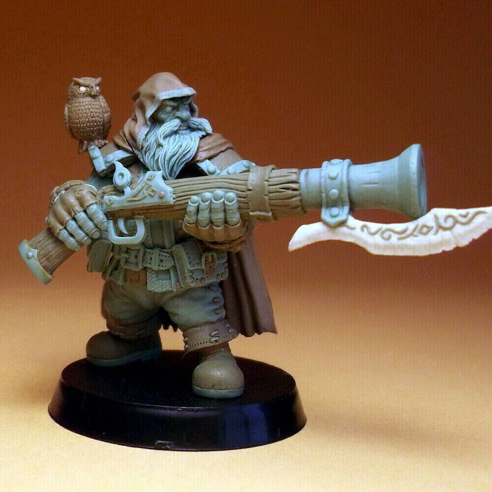 38mm Resin Model Kit Warrior Dwarf Warcraft Unpainted - Model-Fan-Store