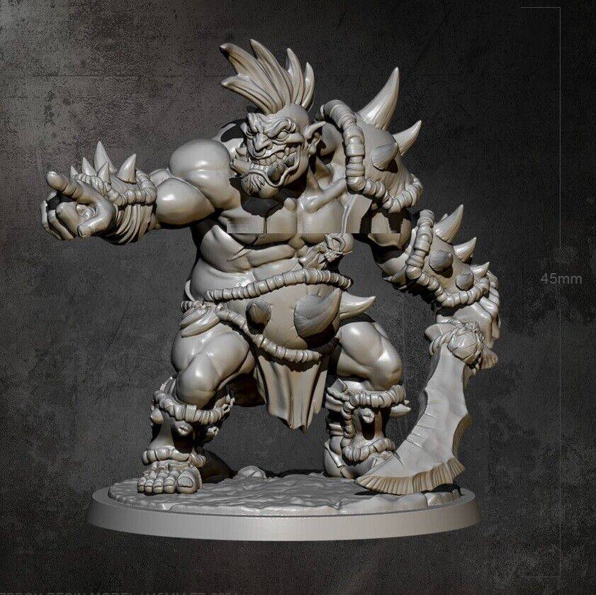 45mm Resin Model Kit Orc Warrior Unpainted - Model-Fan-Store