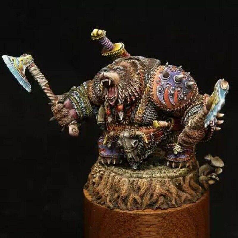45mm Resin Model Kit Warrior Bear Berserker Warcraft (with base) Unpainted - Model-Fan-Store