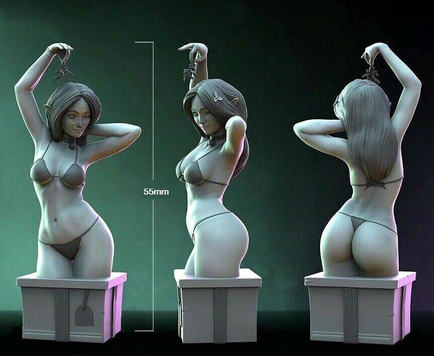 55mm BUST Resin Model Kit Beautiful Girl Woman Dancer Elf Unpainted XXX - Model-Fan-Store