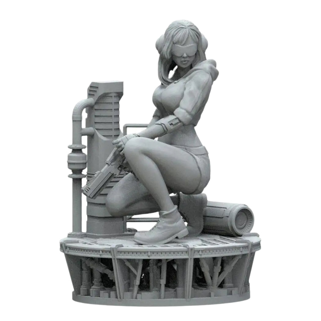 60mm 3D Print Model Kit Beautiful Girl Woman Spy Agent Unpainted - Model-Fan-Store