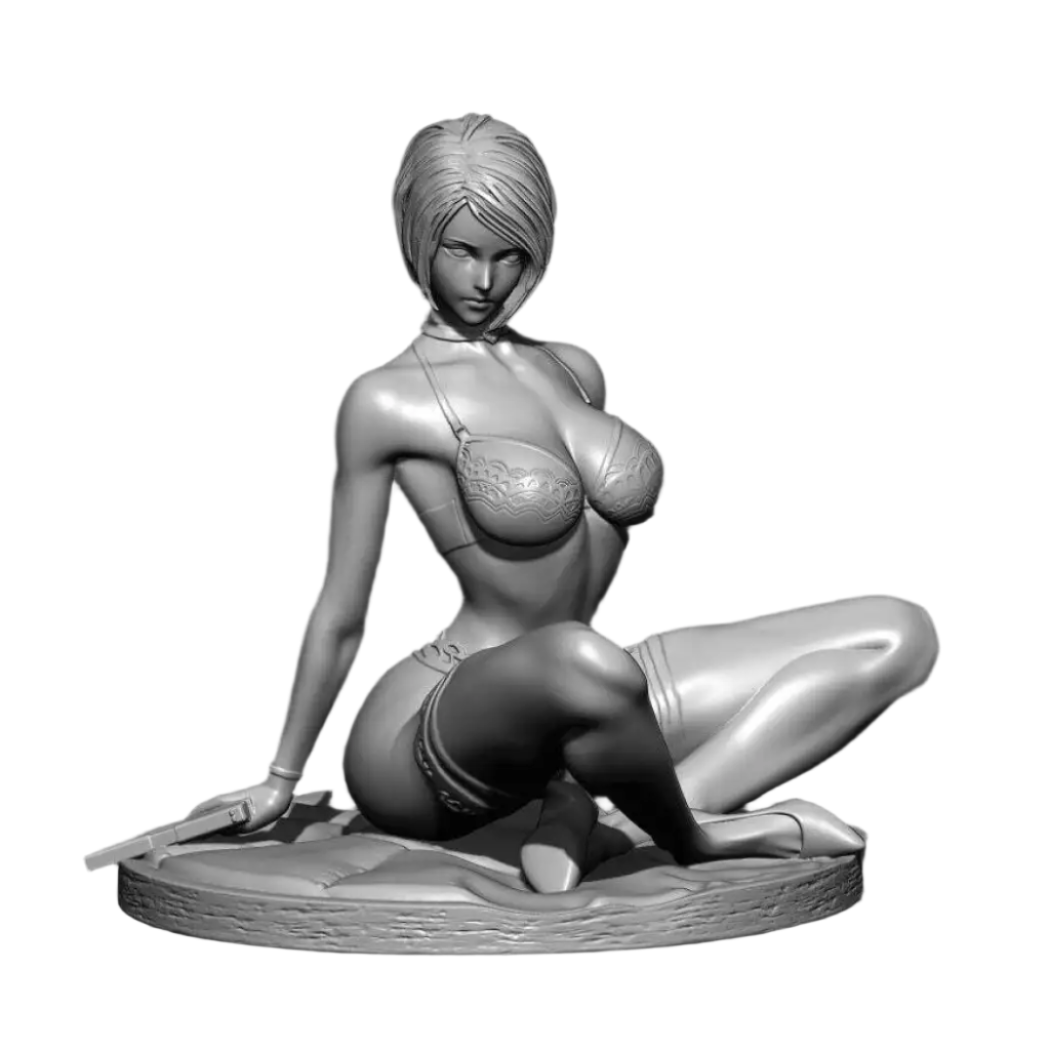 1/18 60mm 3D Print Model Kit Modern Beautiful Girl Woman Unpainted