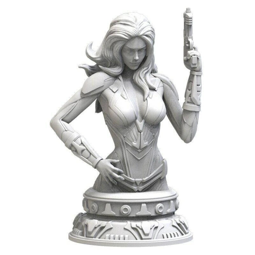 60mm BUST 3D Print Cyberpunk Model Kit Beautiful Girl Woman Space Unpainted - Model-Fan-Store