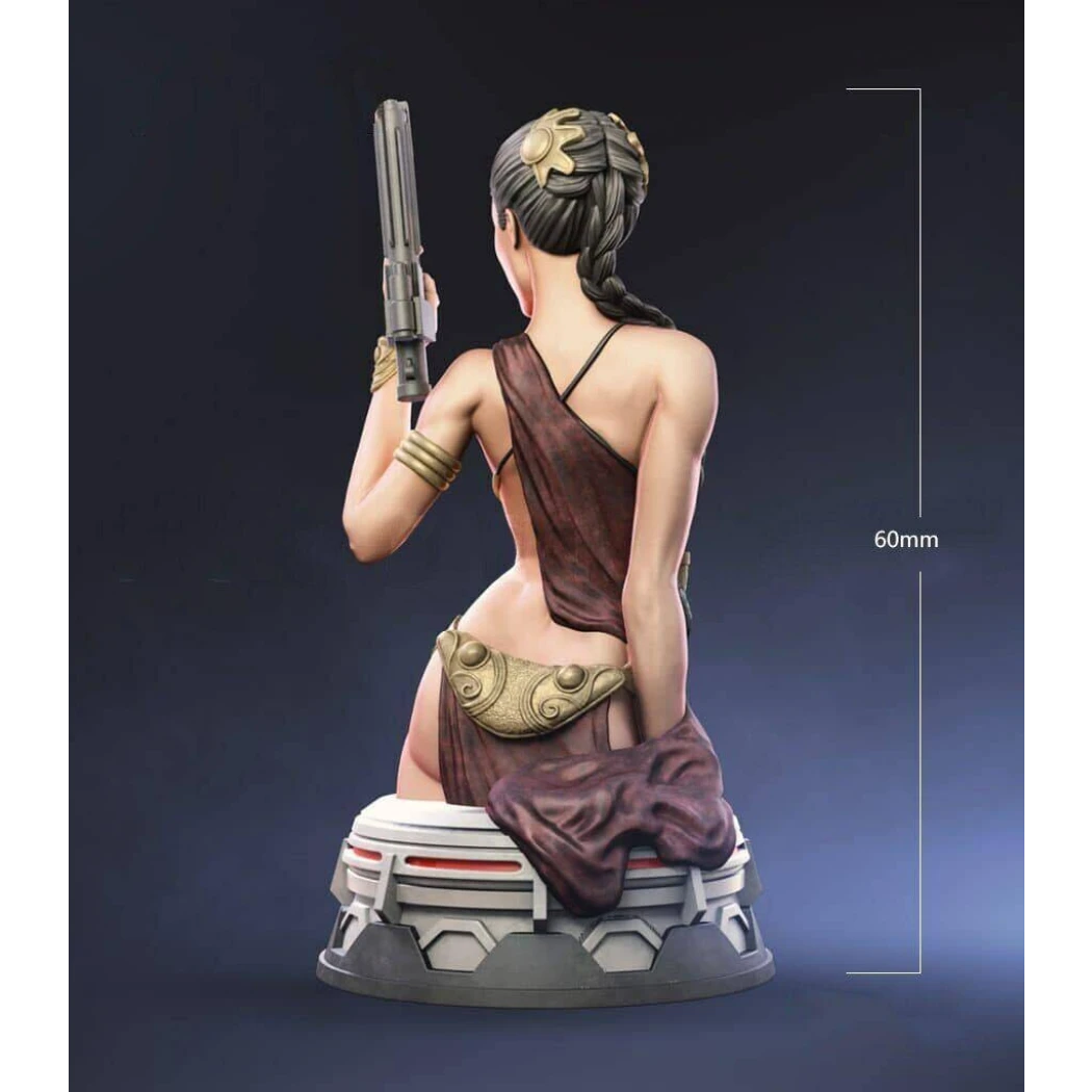 60mm BUST 3D Print Model Kit Modern Beautiful Girl Woman Shooter Unpainted - Model-Fan-Store