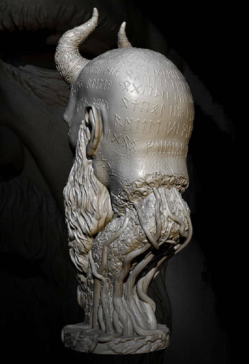 60mm BUST Resin Model Kit Head of God Poseidon Fantasy Unpainted - Model-Fan-Store