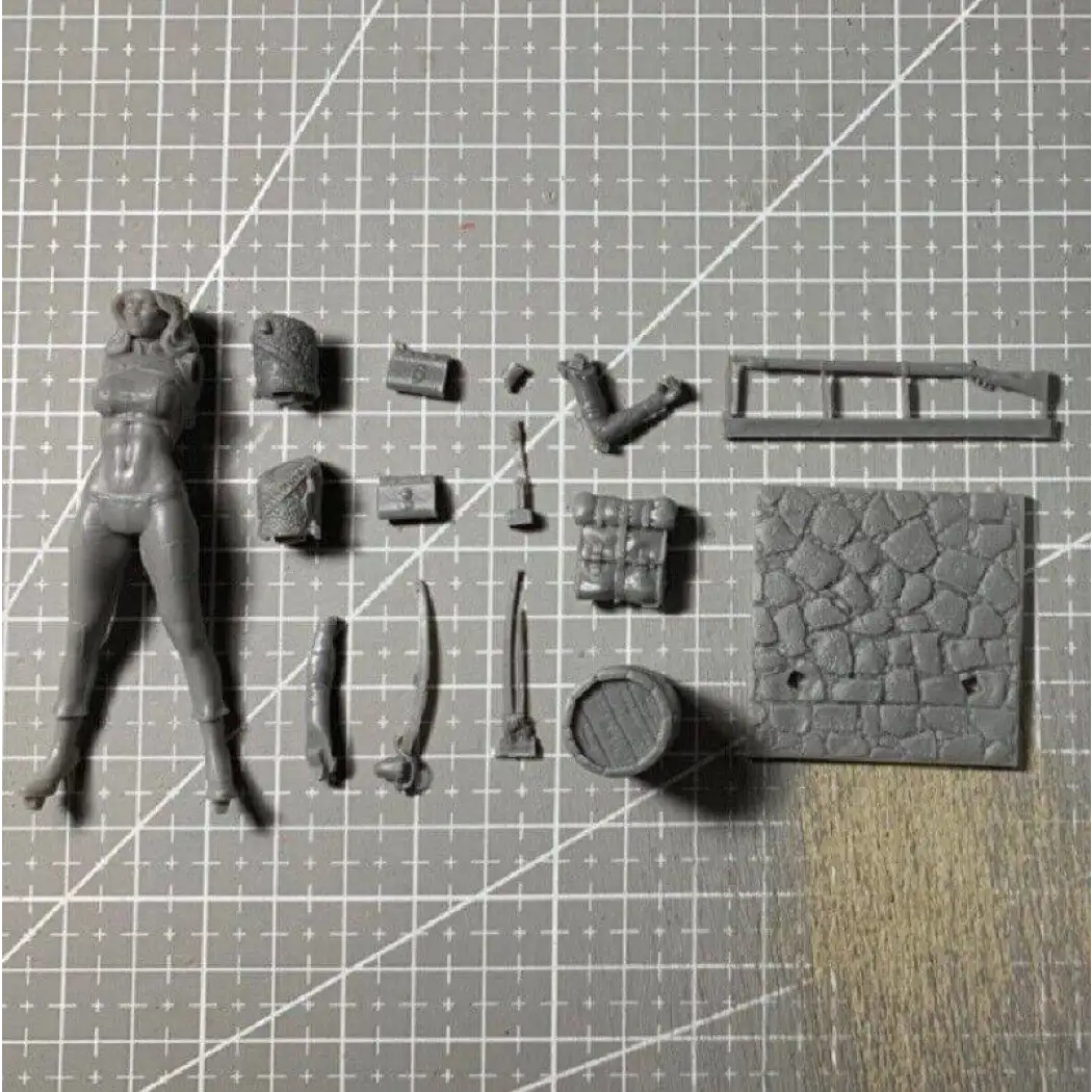 70mm Resin Model Kit Beautiful Girl Napoleonic Wars French Hussar Unpainted - Model-Fan-Store