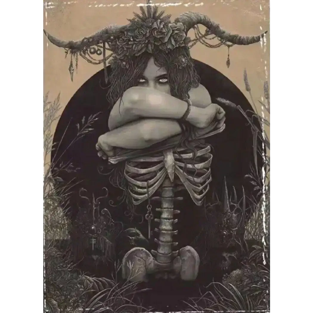 80mm BUST Resin Model Kit Beautiful Girl Devil Skeleton Unpainted - Model-Fan-Store