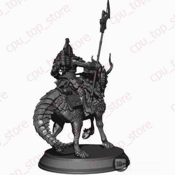 85mm Resin Model Kit Black Horseman Iron Steam Knight Unpainted Unassembled - Model-Fan-Store