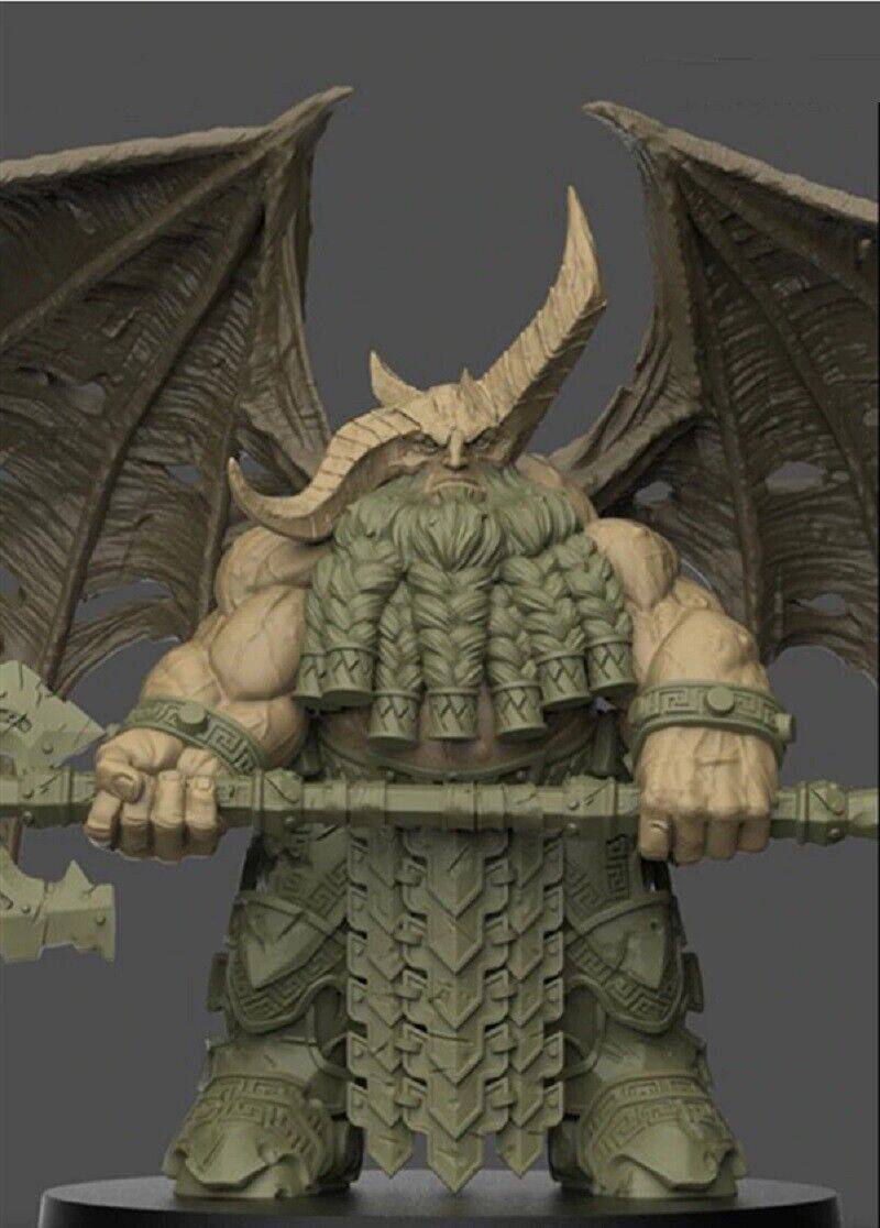90mm Resin Model Kit Dwarf Demon Warrior Unpainted Unassembled - Model-Fan-Store