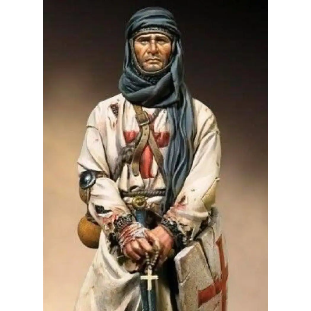 1/18 90mm Resin Model Kit Warrior Medieval Knight Crusader Unpainted - Model-Fan-Store
