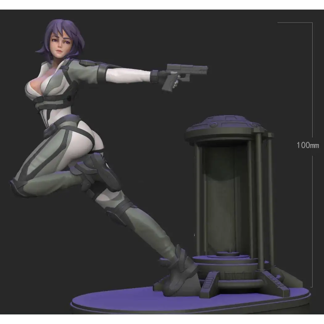 1/18 100mm 3D Print Model Kit Modern Beautiful Girl Spy Shooter Unpainted - Model-Fan-Store