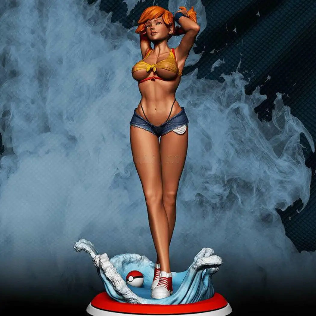 1/18 100mm 3D Print Model Kit Modern Nudes Beautiful Girl Pokemon Ball Unpainted - Model-Fan-Store