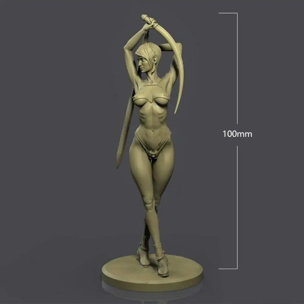 1/18 100mm 3D Print Model Kit Modern Nudes Beautiful Girl Woman Barbarian Unpainted - Model-Fan-Store