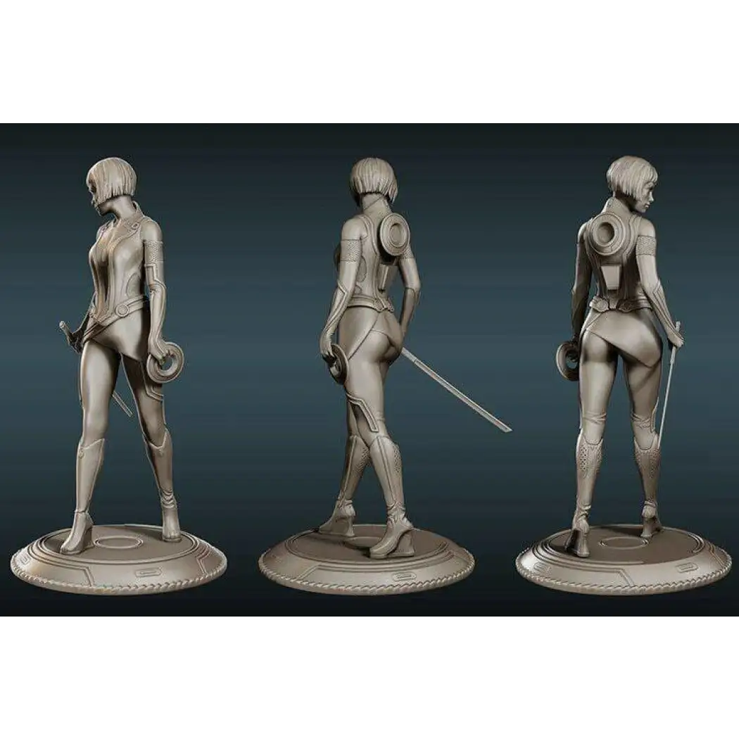 1/18 100mm 3D Print Model Kit Modern Space Beautiful Girl Fantasy Unpainted - Model-Fan-Store