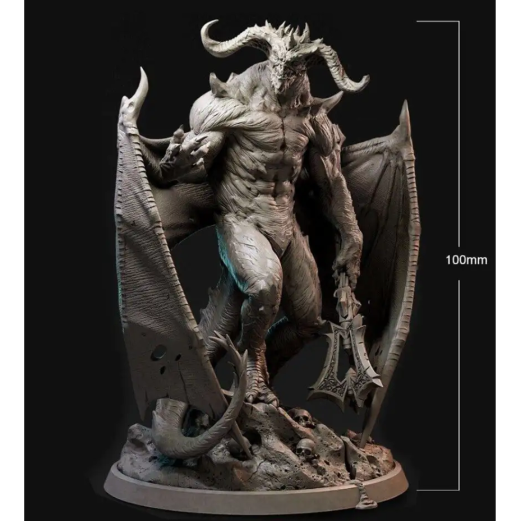 1/18 100mm 3D Print Model Kit Warrior Demon Balrog Devil Unpainted - Model-Fan-Store