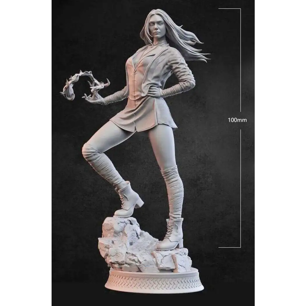 1/18 100mm 3D Print Superhero Model Kit Wanda Beautiful Girl Unpainted - Model-Fan-Store