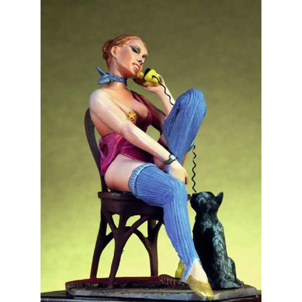 1/22 80mm Resin Model Kit The Beautiful Girl is Calling Unpainted - Model-Fan-Store