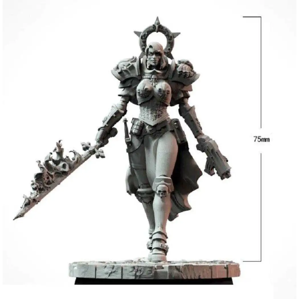 1/24 75mm 3D Print Model Kit Beautiful Girl Barbarian Queen Fantasy Unpainted - Model-Fan-Store