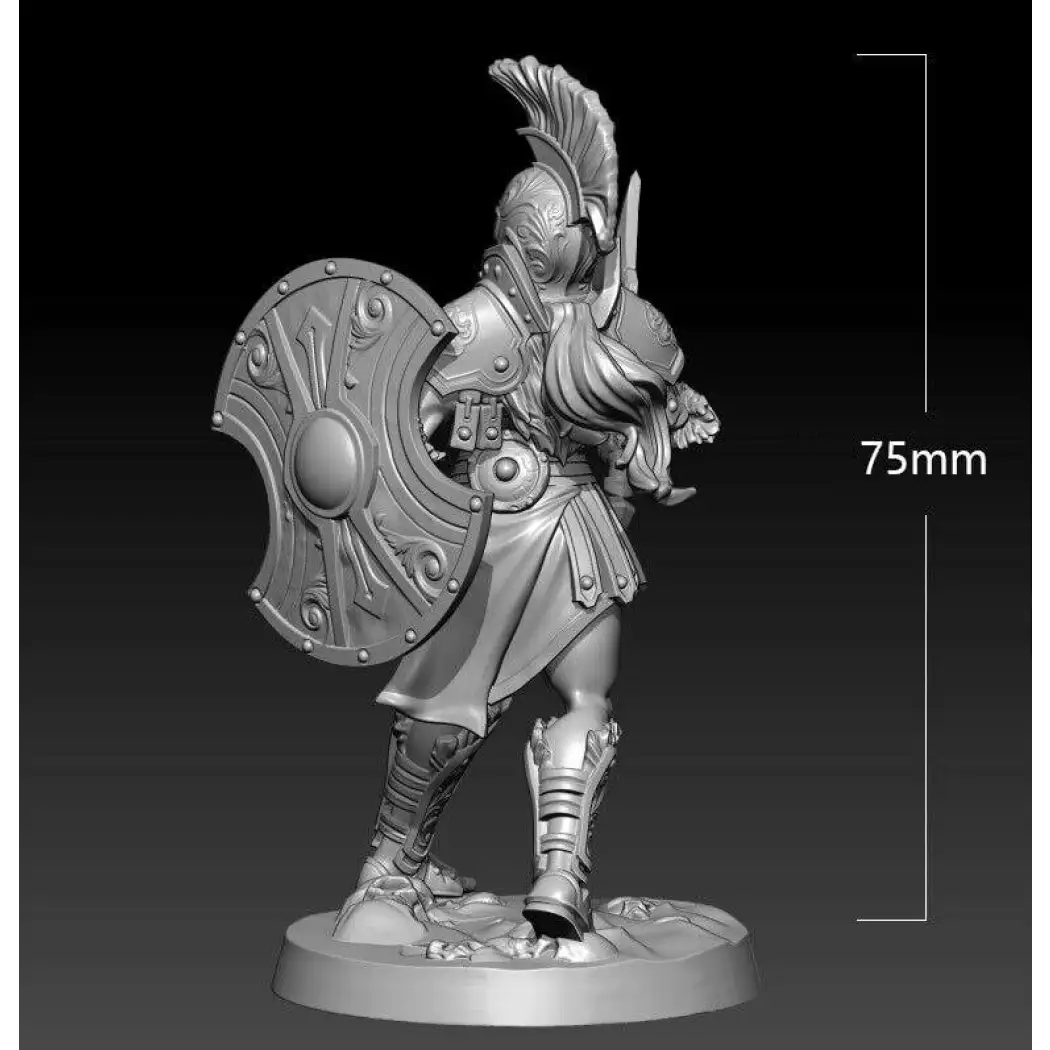 1/24 75mm 3D Print Model Kit Beautiful Girl Roman Warrior Fantasy Unpainted - Model-Fan-Store
