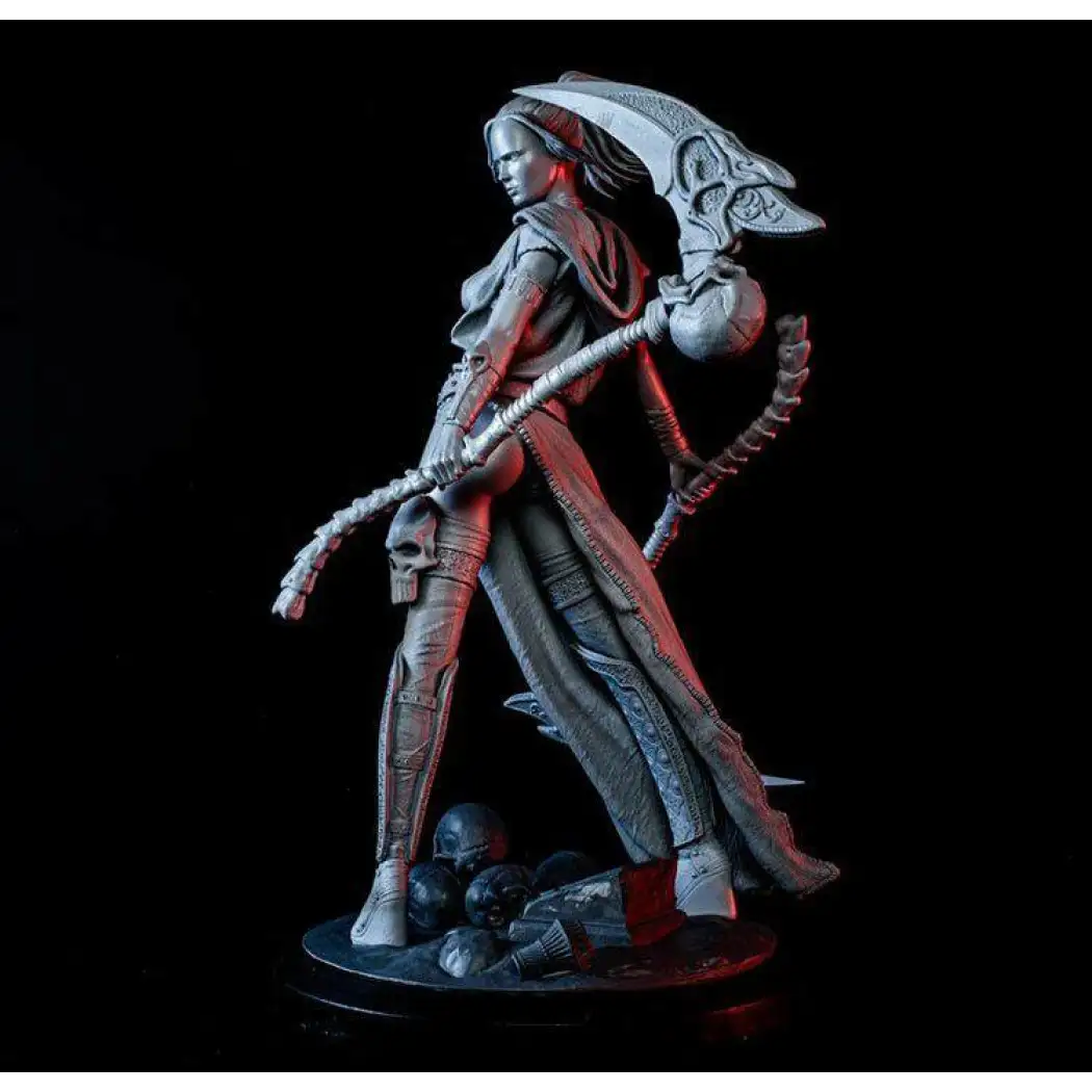 1/24 75mm 3D Print model Kit Beautiful Girl Woman Head Hunter Unpainted - Model-Fan-Store