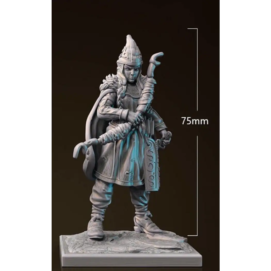 1/24 75mm 3D Print Model Kit Girl Barbarian Archer Unpainted - Model-Fan-Store