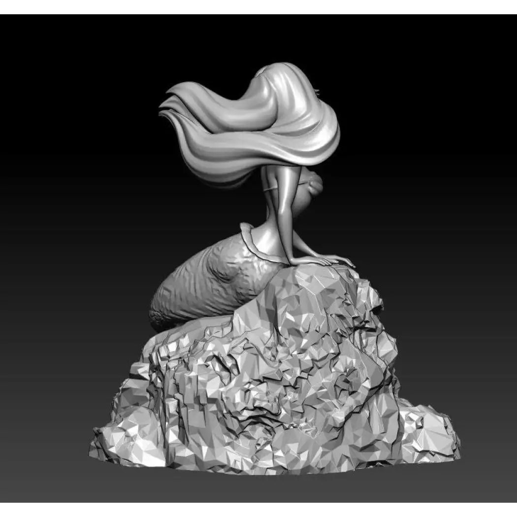1/24 75mm 3D Print Model Kit Girl The Little Mermaid Unpainted - Model-Fan-Store