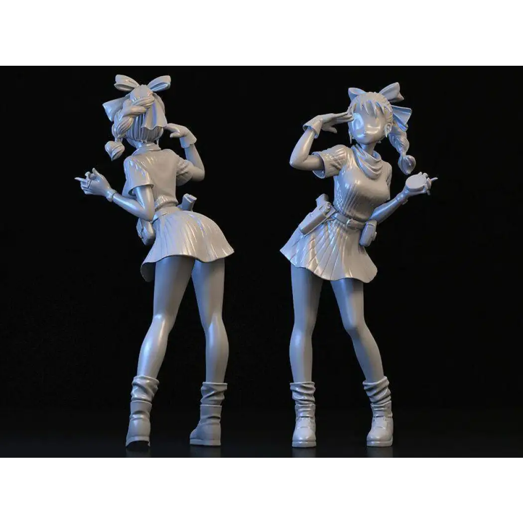 1/24 75mm 3D Print Model Kit Modern Asian Beautiful Girl Anime Unpainted - Model-Fan-Store