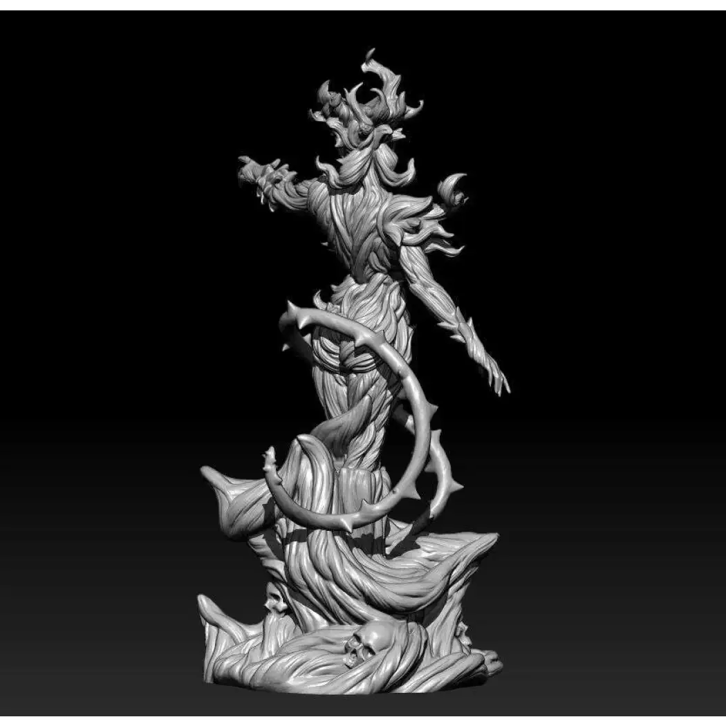 1/24 75mm 3D Print Model Kit Warrior Tree Girl Fantasy Unpainted - Model-Fan-Store
