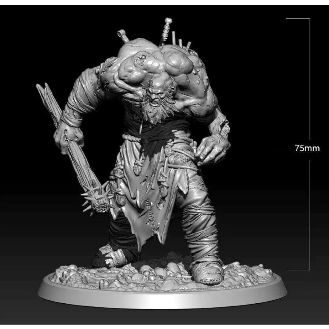 1/24 75mm 3D Print Model Kit Warrior Troll Monster Unpainted - Model-Fan-Store