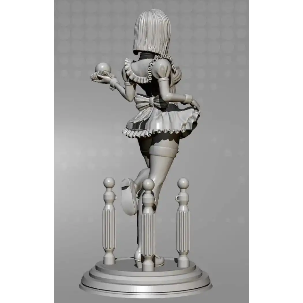 1/24 75mm Resin Cyberpunk Model Kit Beautiful Girl Robot Maid Killer Unpainted - Model-Fan-Store