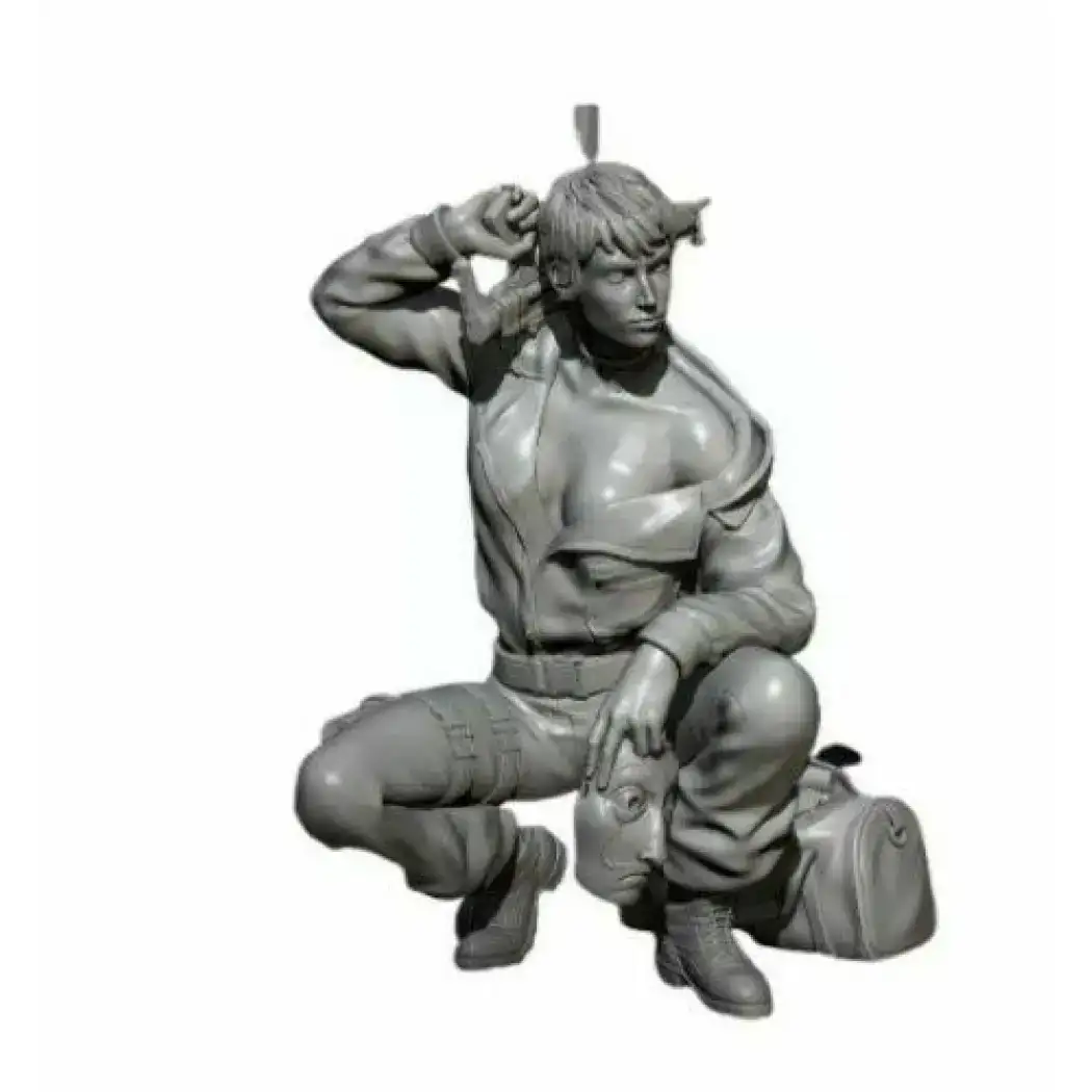 1/24 75mm Resin Model Kit 3D Beautiful Girl Tokyo Thief Dali Bandit Unpainted - Model-Fan-Store