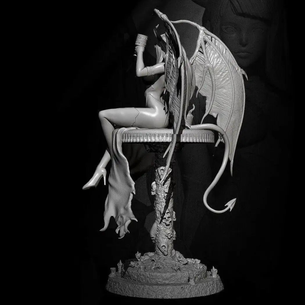 1/24 75mm Resin Model Kit Beautiful Girl Woman Devil Unpainted - Model-Fan-Store