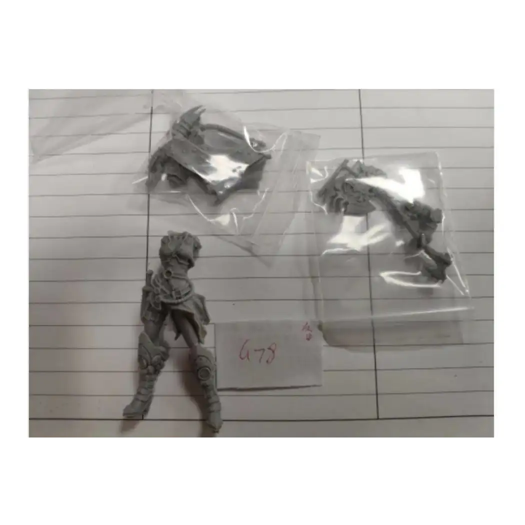 1/24 75mm Resin Model Kit Beautiful Girl Woman Warrior Barbarian Unpainted - Model-Fan-Store