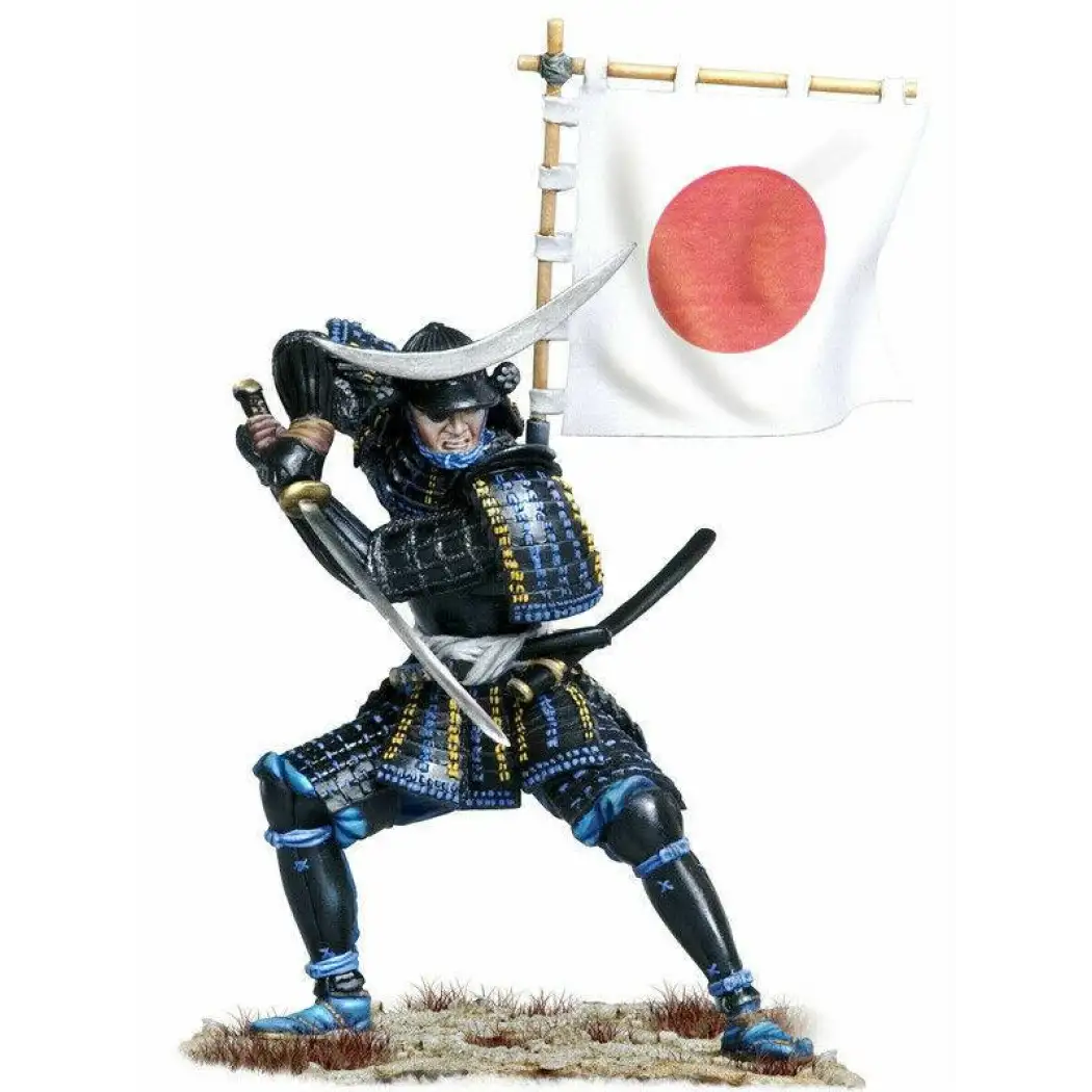 1/24 75mm Resin Model Kit Japanese Samurai (no flag) Unpainted - Model-Fan-Store