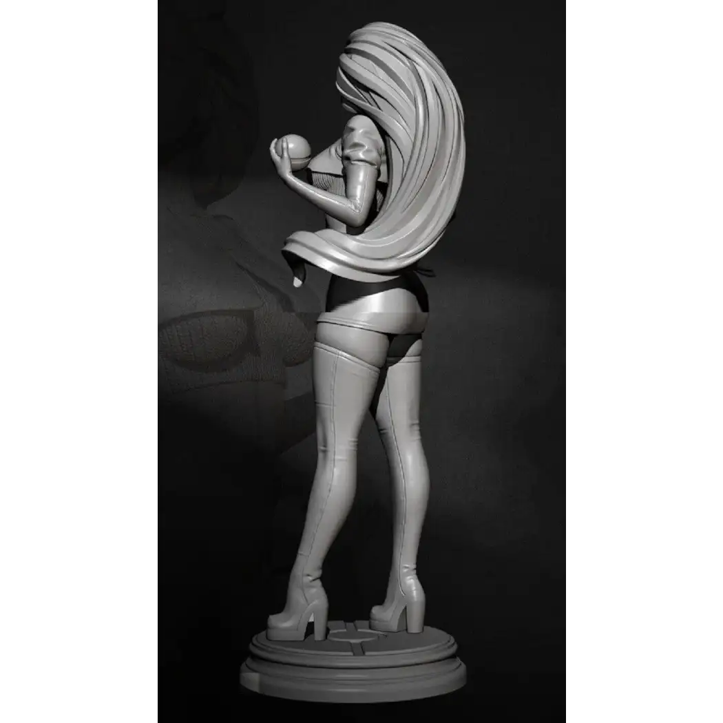 1/24 75mm Resin Model Kit Modern Beautiful Girl Woman Pokemon Ball Unpainted - Model-Fan-Store