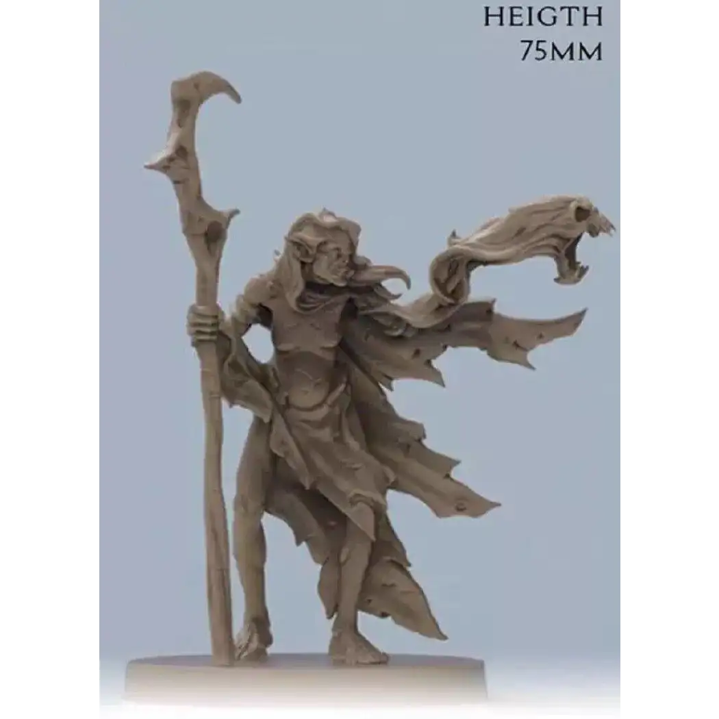 1/24 75mm Resin Model Kit Orc Sorceress Witch (no base) Unpainted - Model-Fan-Store