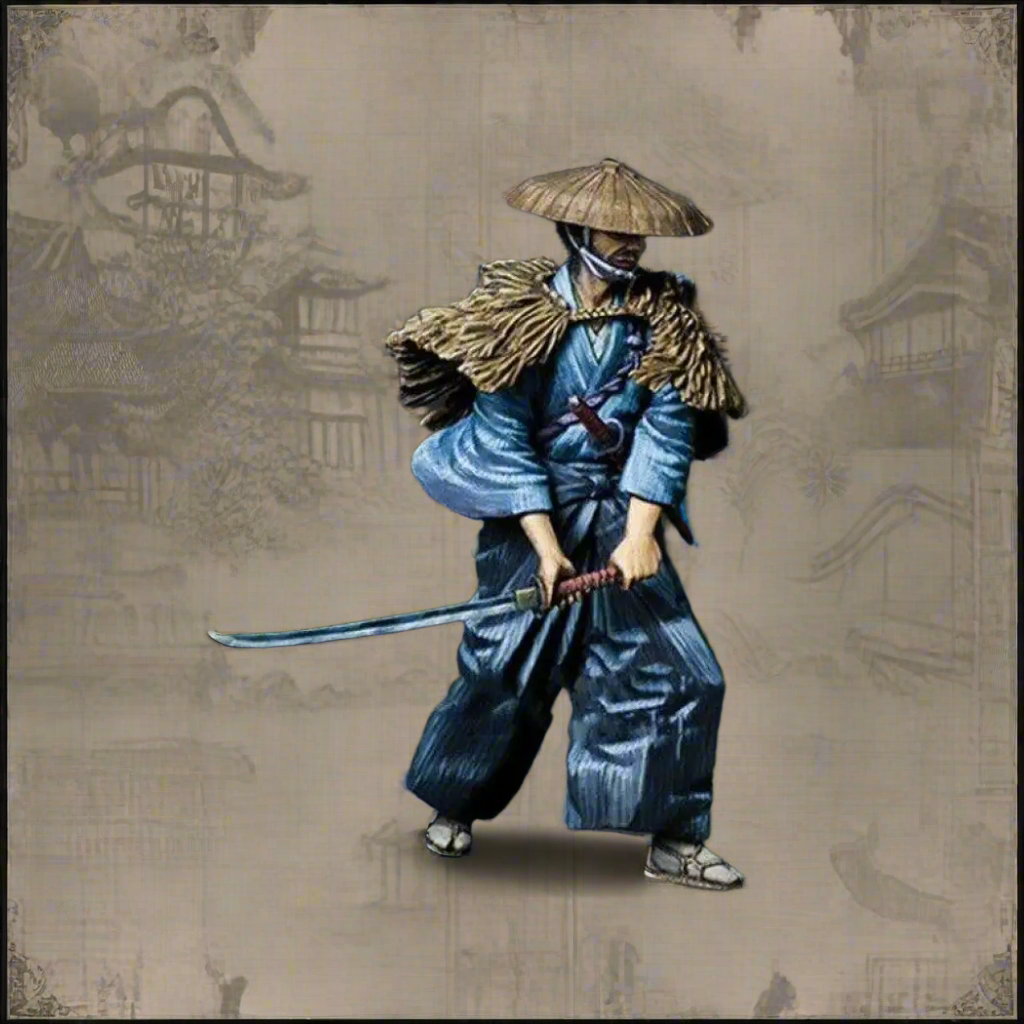 1/24 75mm Resin Model Kit Warrior Japanese Samurai Unpainted