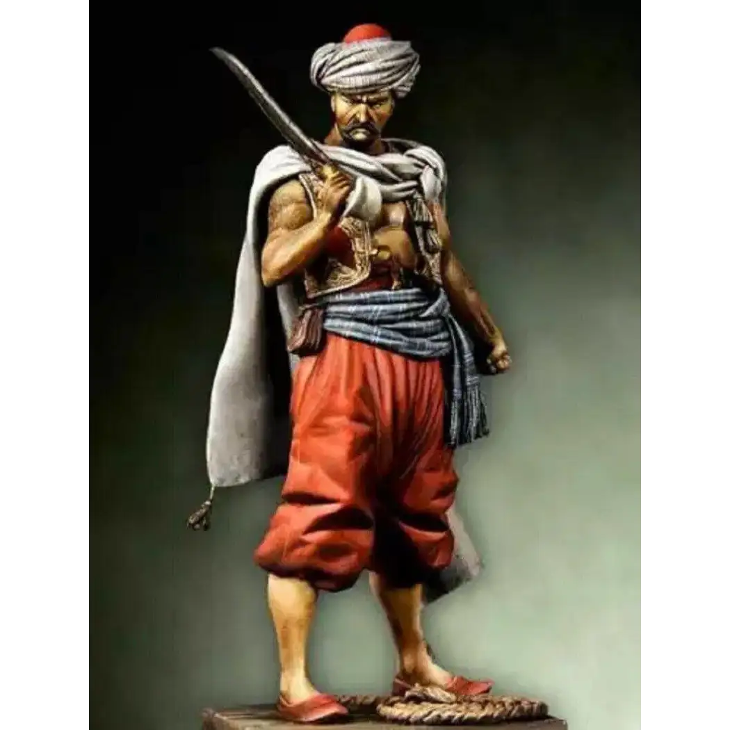 1/24 75mm Resin Model Kit Warrior Turkish Ataman (with base) Unpainted - Model-Fan-Store