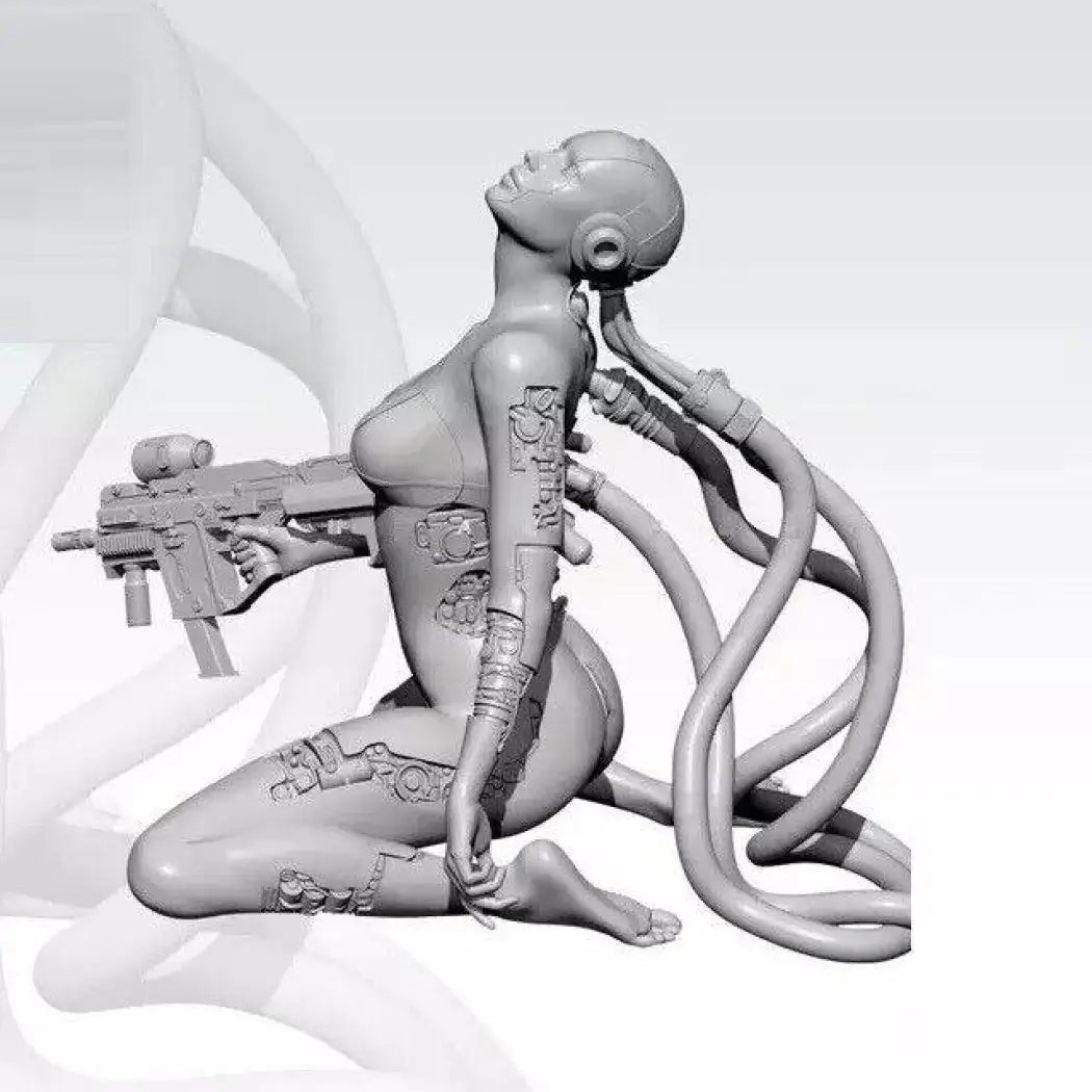 1/24 Resin Cyberpunk Model Kit Beautiful Girl Woman Enigma Soldier Unpainted - Model-Fan-Store