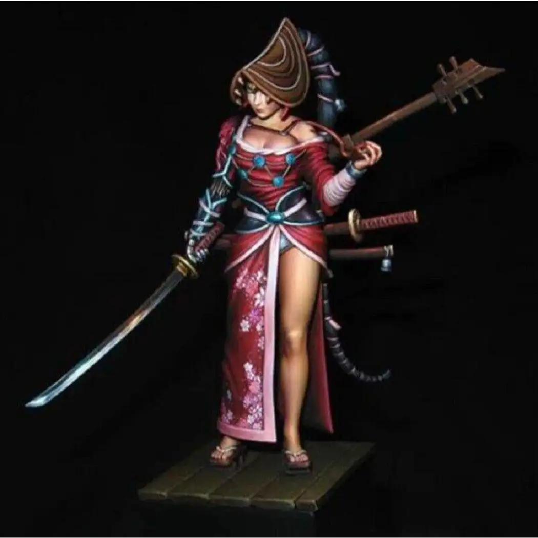 1/24 Resin Model Kit Asian Beautiful Girl Samurai Unpainted - Model-Fan-Store