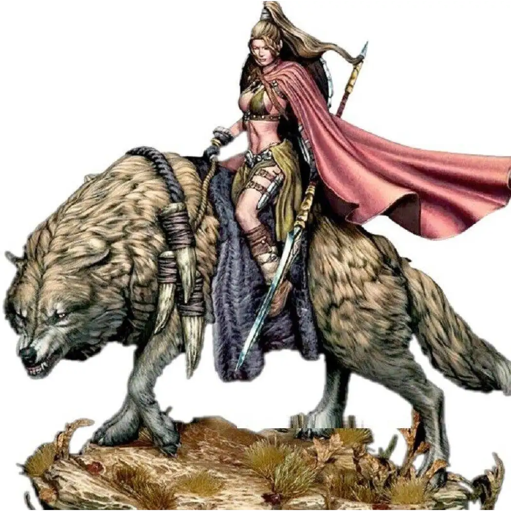 1/24 Resin Model Kit Beautiful Girl Amazon Barbarian Warrior Unpainted - Model-Fan-Store