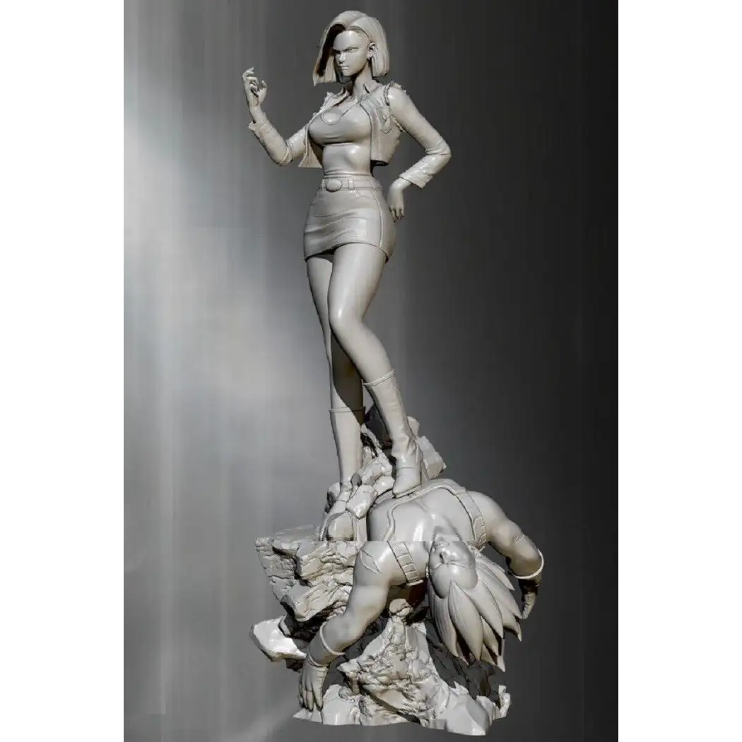 1/24 Resin Model Kit Beautiful Girl Vegeta &Goku Unpainted - Model-Fan-Store