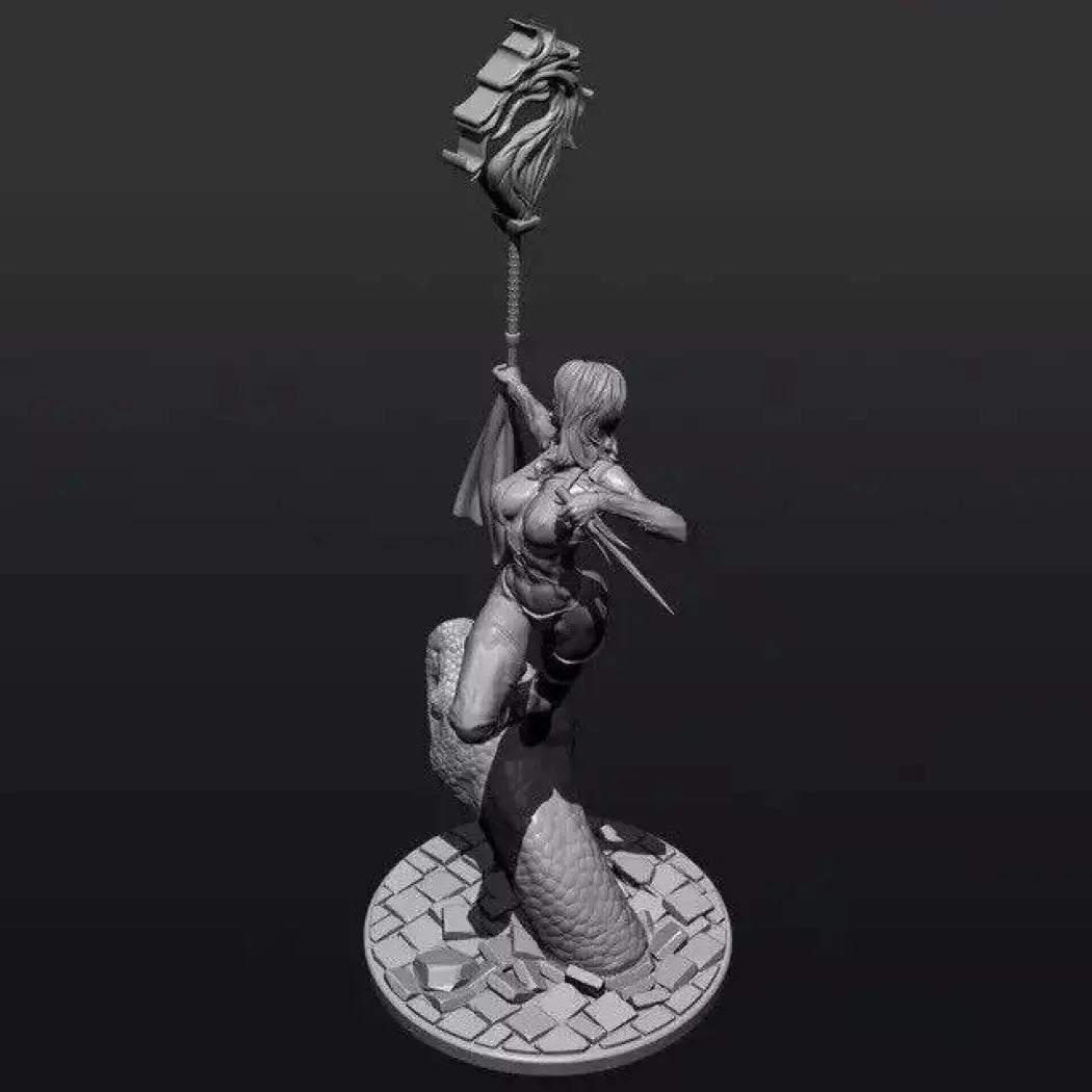 1/24 Resin Model Kit Beautiful Girl Warrior Monster Hunter Anaconda Unpainted - Model-Fan-Store