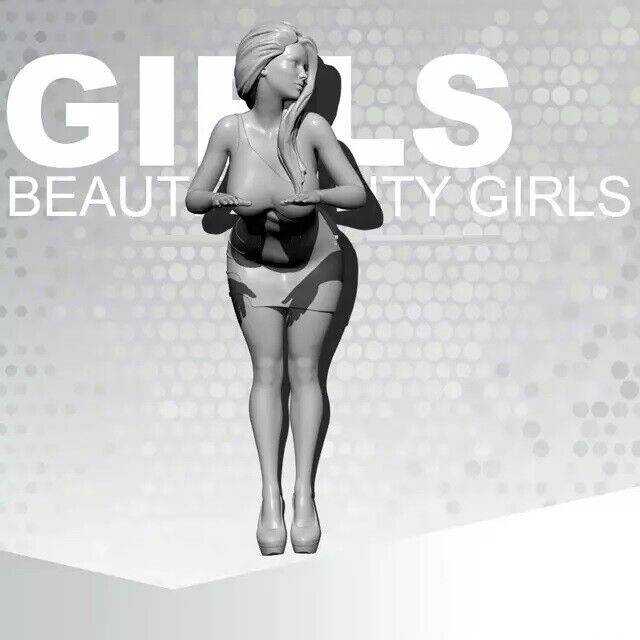 1/24 Resin Model Kit Modern Beautiful Girl Woman Party Unpainted - Model-Fan-Store