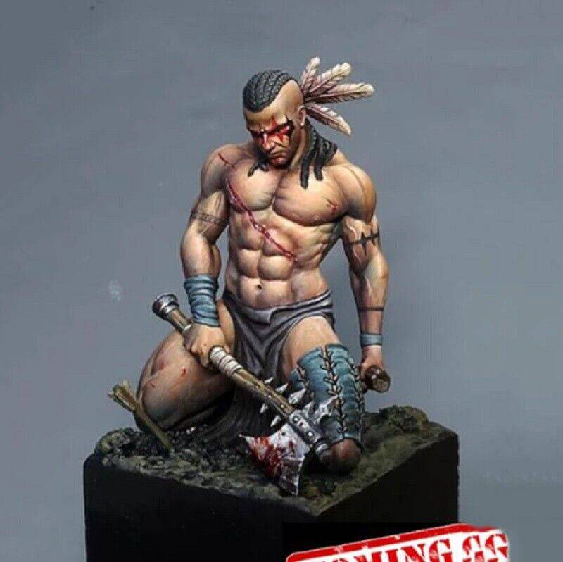 1/24 Resin Model Kit Native American Indian Warrior Unpainted - Model-Fan-Store