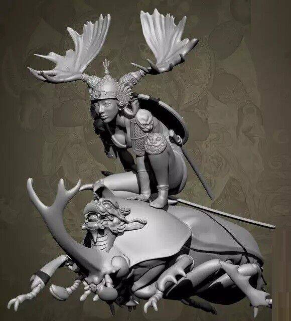 1/24 Resin Model Kit Nature Forest Warrior Bug Rider Unpainted - Model-Fan-Store