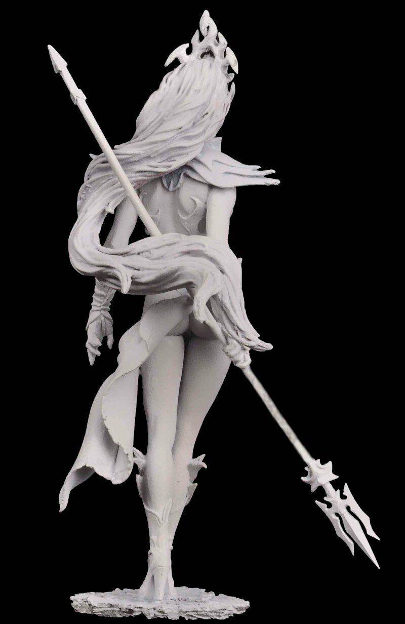 1/32 54mm Resin Model Kit Beautiful Girl Queen of Darkness Elf Women Unpainted - Model-Fan-Store