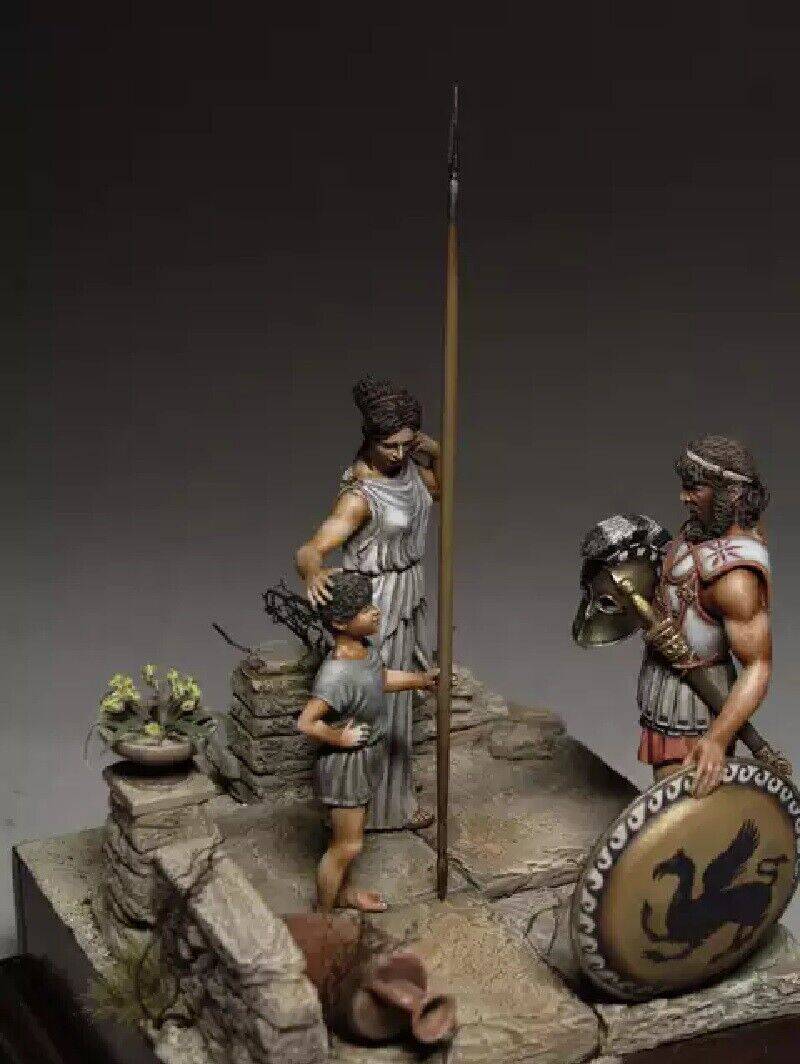 1/32 54mm Resin Model Kit Son Spartan (3 FIGURES WITH BASE) Unpainted - Model-Fan-Store